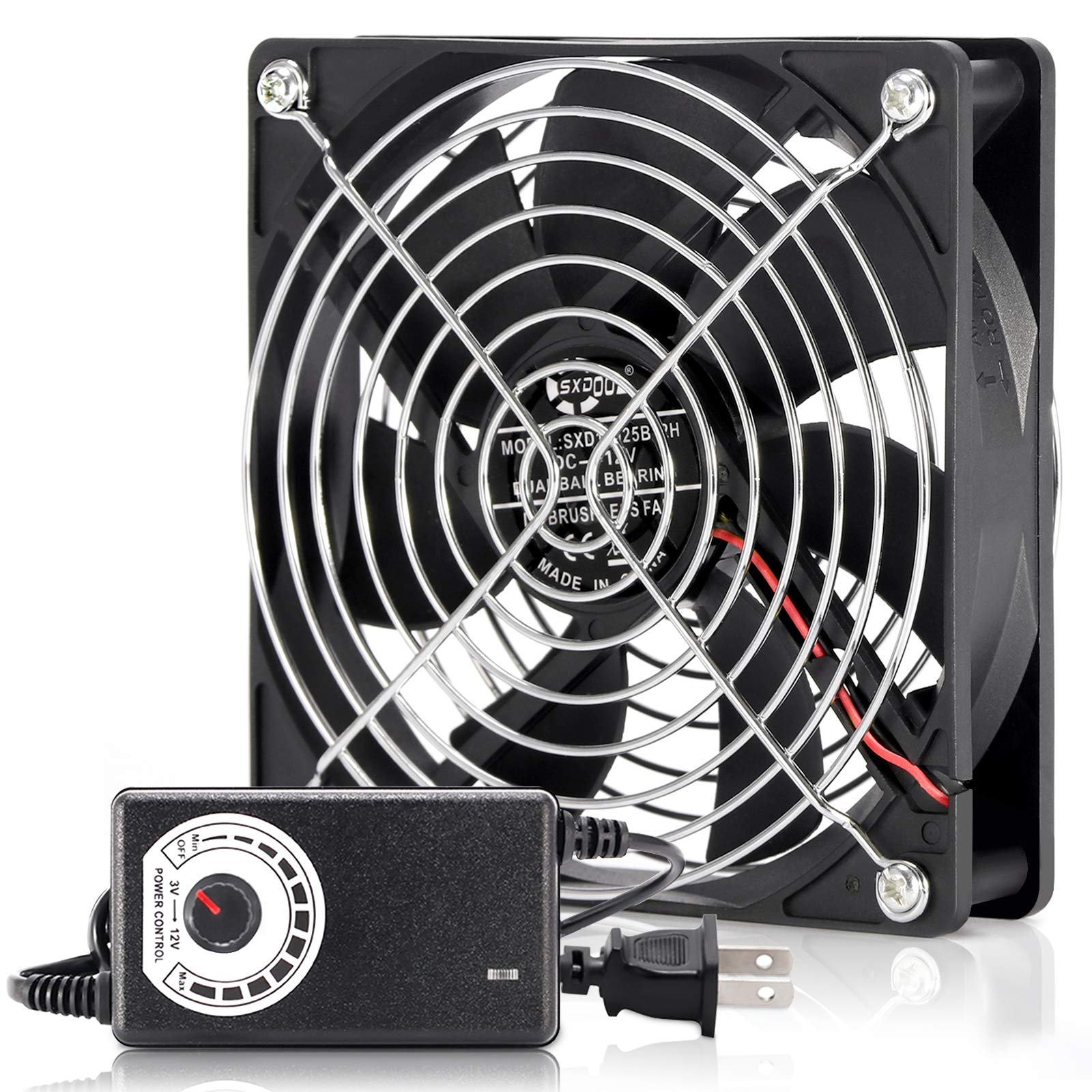 Amazon.com: SXDOOL 120mm 110V 115V 120V AC Powered Fan with Speed